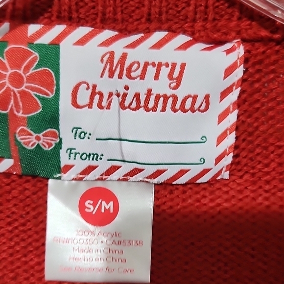 Santa Christmas Sweater Small Red White - Picture 2 of 8